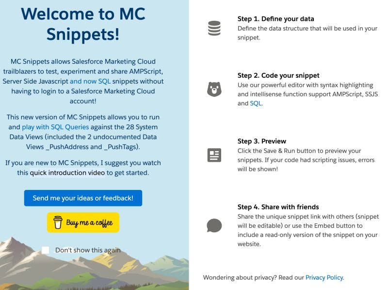 ๐ Check this out: MC Snippets, a tool and playground for Marketing Cloud devs! โจ