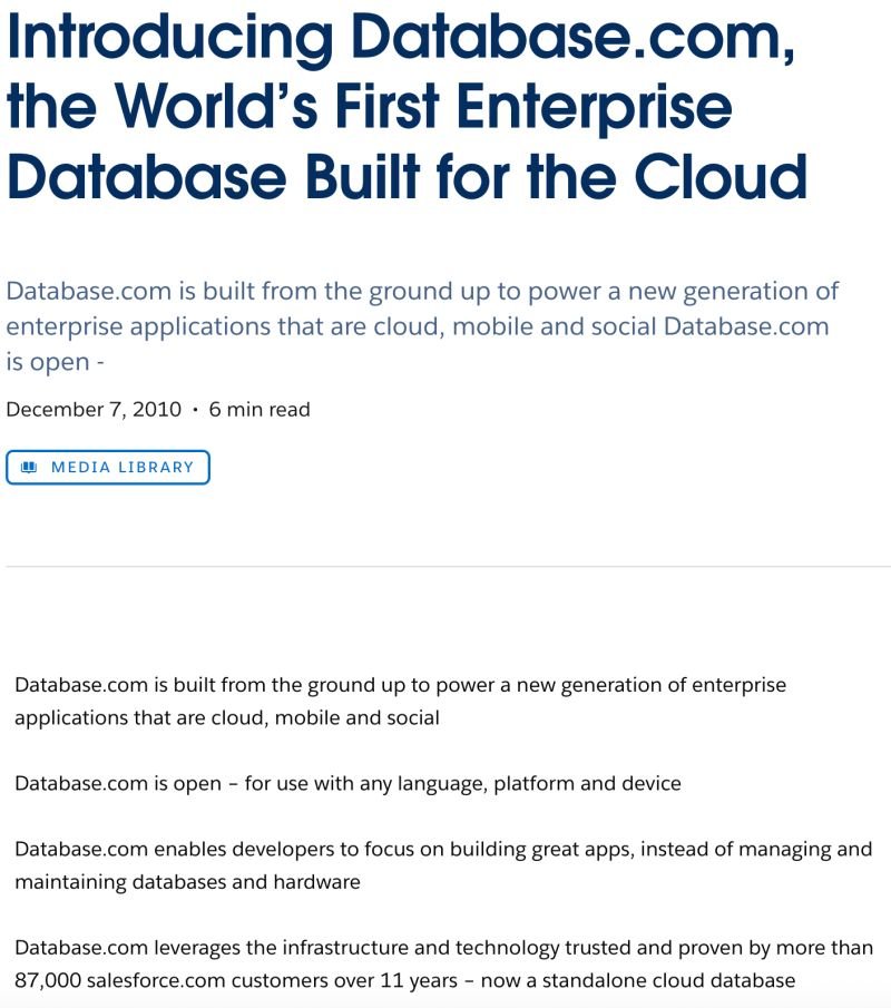 Database.com -> Headless 360