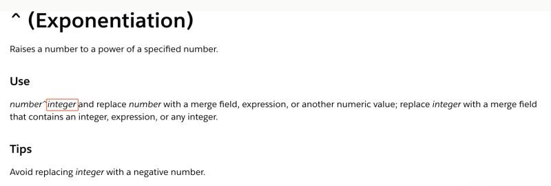 ๐ค Have you tried to use exponentiation in a Salesforce formula?
