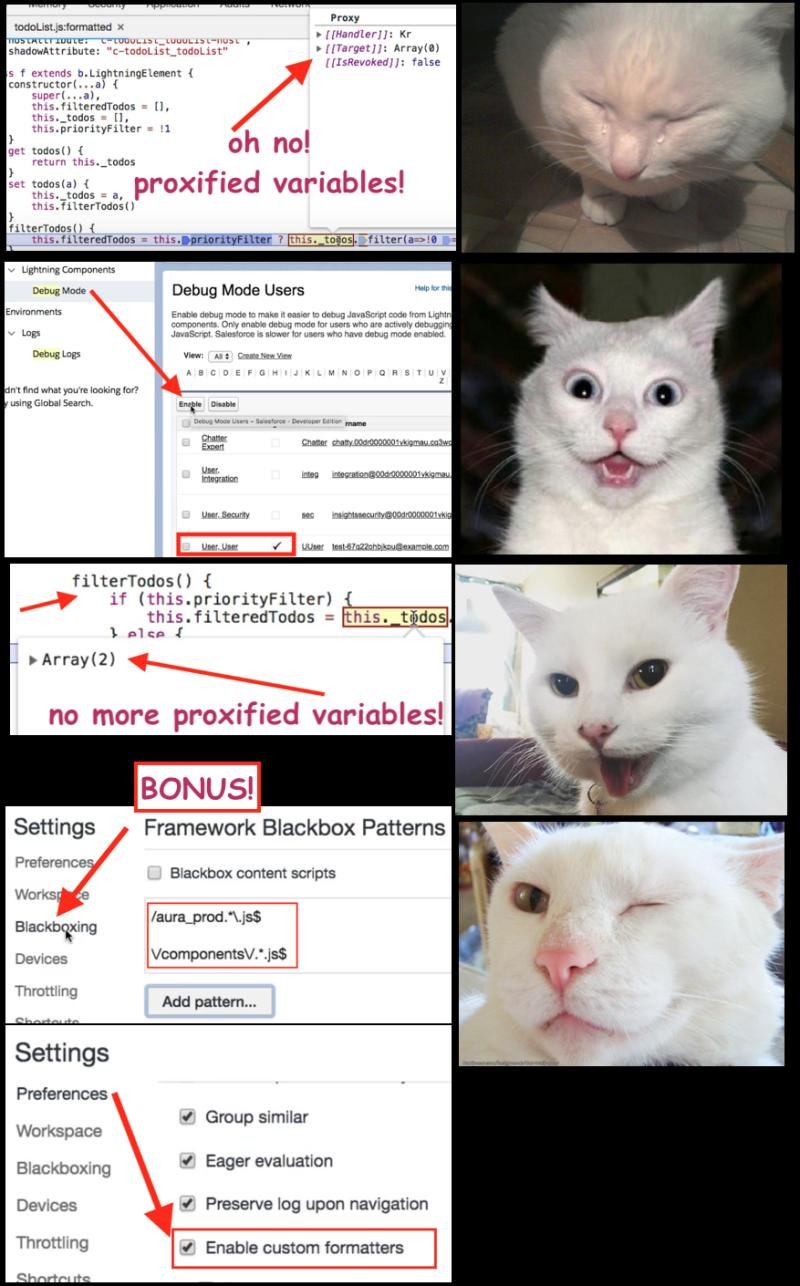 How to debug Lightning components better ๐ธ #salesforce #lwc #aura #javascript