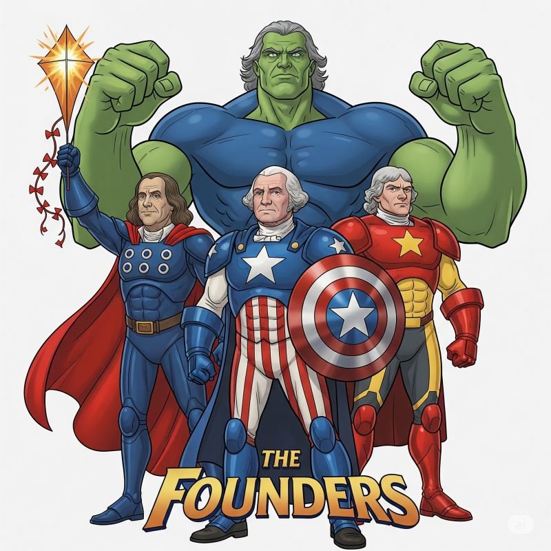 I've attempted to use AI to recreate a 4th July cartoon that I have in one of my t-...