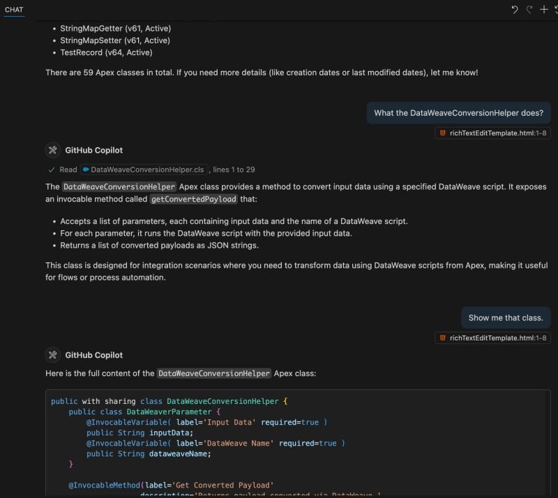 I've experimented with Salesforce's own MCP implementation this time.